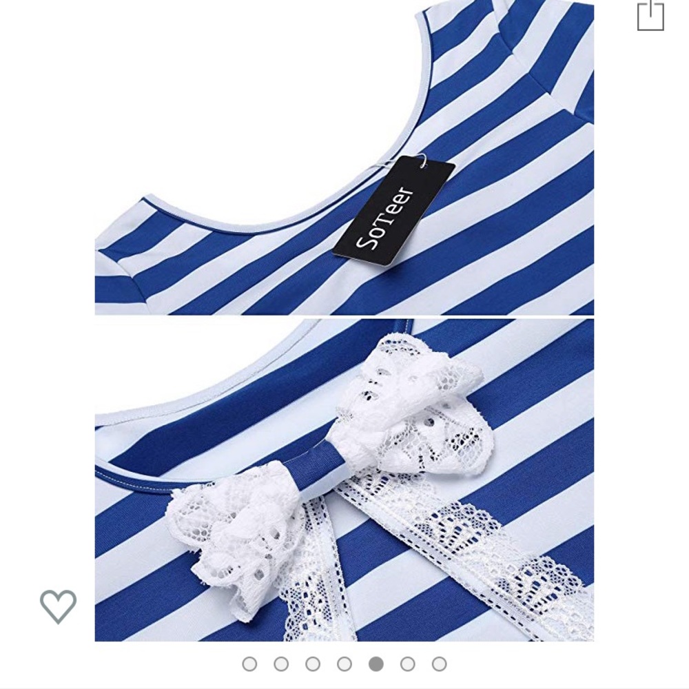 Striped Top with Bow Back Detail - Picture 4 of 6